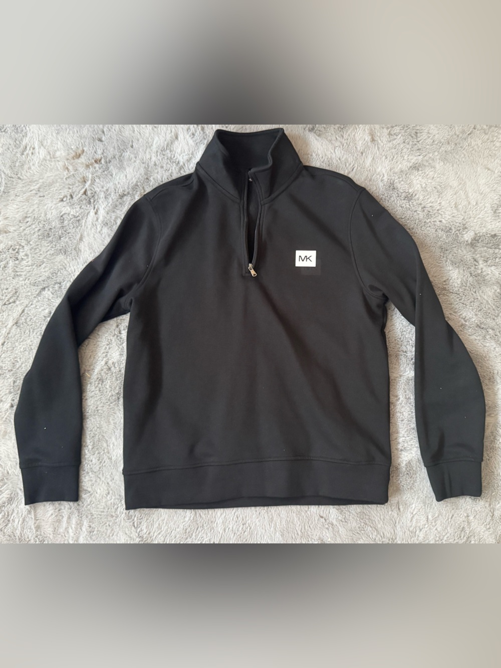 Michael Kors Black Half-Zip Men's Pullover Sweatshirt